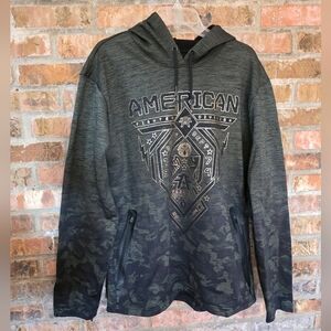 American Fighter Men's Camouflage Hoodie; Size XL; Gently Used